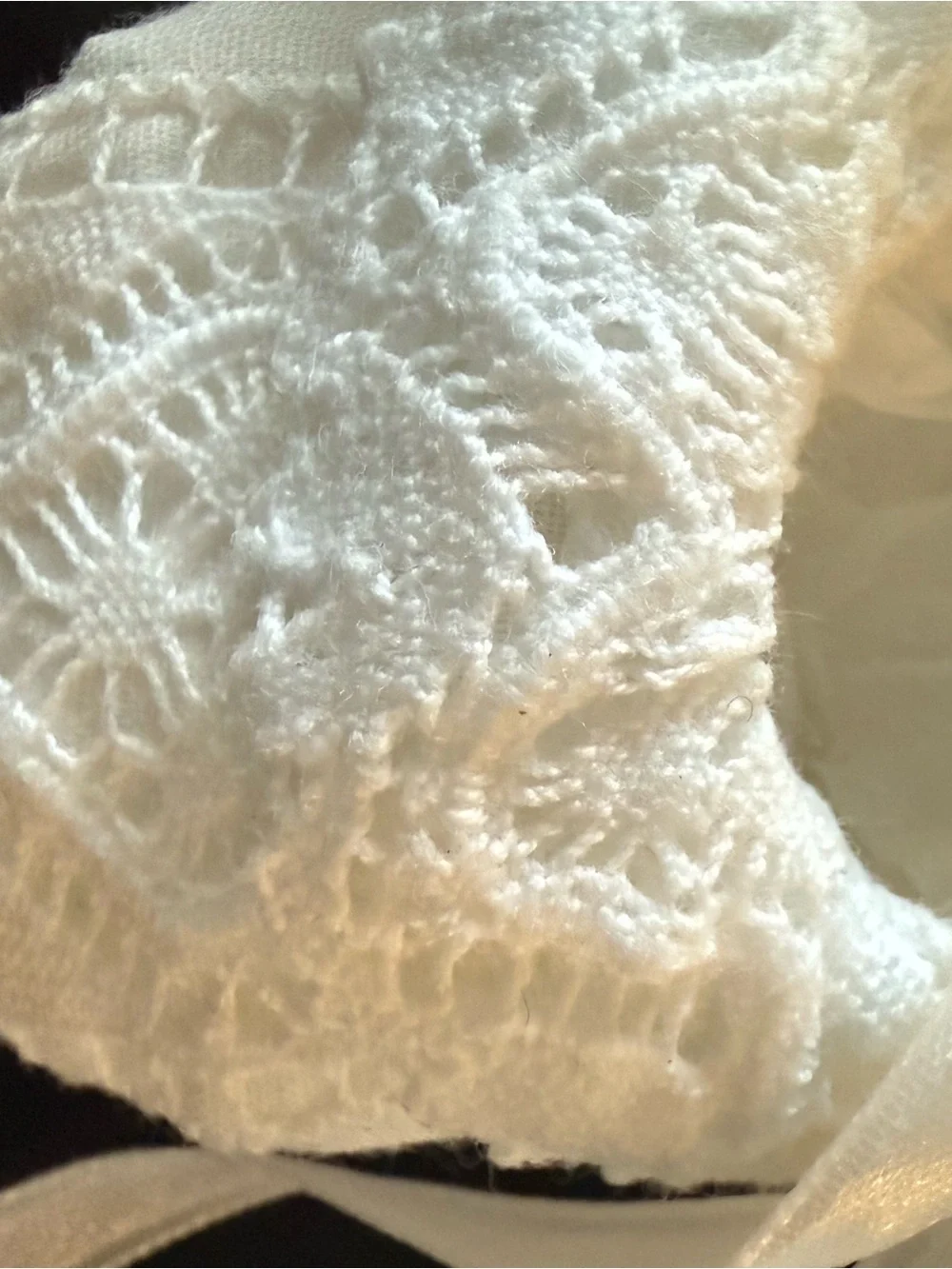 Vintage Lace Baby Booties Hand Embroidered, Made in Brazil Rare NWT original bag